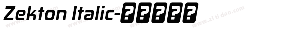 Zekton Italic字体转换